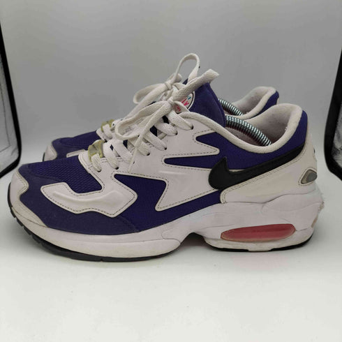 ナイキ NIKE AIR MAX 2 LIGHT WHITE BLACK COURT PURPLE レディース JPN:24.5