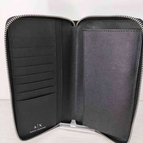 アルマーニエクスチェンジ ARMANI EXCHANGE 牛革 レザー ラウンドジップ 長財布 メンズ