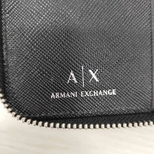 アルマーニエクスチェンジ ARMANI EXCHANGE 牛革 レザー ラウンドジップ 長財布 メンズ