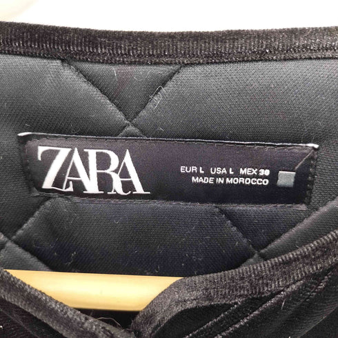 ザラ ZARA キルティングベルベットジャケット レディース L