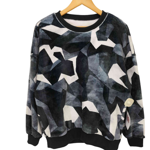 エーケイエム AKM 22AW VELOUR BOMBER SWEDISH CAMO DROP SHOULDER SWEDISH CAMO CREW スカンジナビアカモ クルーネック スウェット メンズ JPN:S