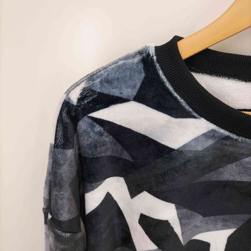 エーケイエム AKM 22AW VELOUR BOMBER SWEDISH CAMO DROP SHOULDER SWEDISH CAMO CREW スカンジナビアカモ クルーネック スウェット メンズ JPN:S