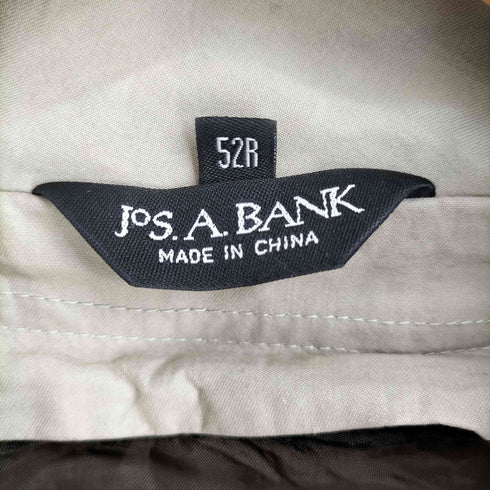 ジョスエーバンク Jos A Bank フェイクスエード調 裏地チェックライナー取外可 チンスト付 比翼ステンカラーコート メンズ 52R