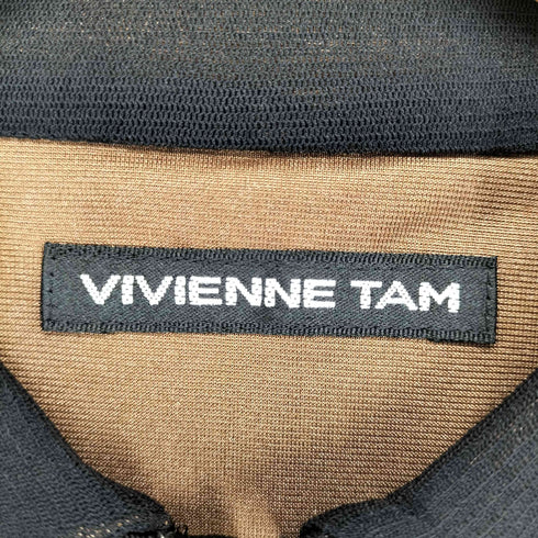 ヴィヴィアンタム VIVIENNE TAM 2000年モデル 花柄刺繍 チャイナレースノースリーブワンピース レディース JPN:0