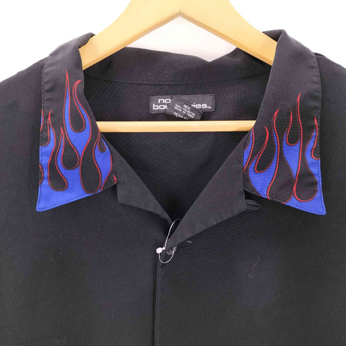 ノーバウンダリーズ no boundaries フレイムパターン 開襟半袖シャツ メンズ 3XL