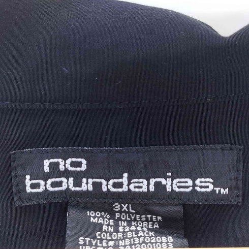 ノーバウンダリーズ no boundaries フレイムパターン 開襟半袖シャツ メンズ 3XL