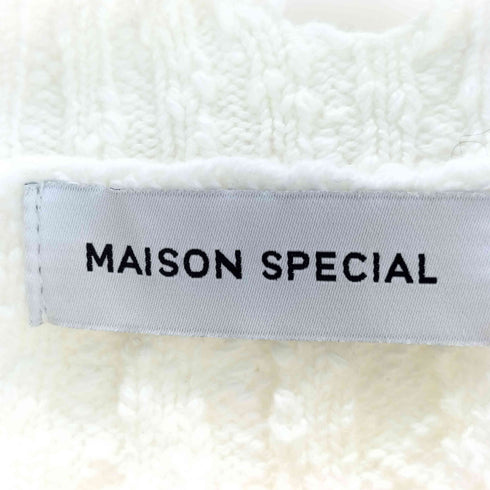 メゾンスペシャル MAISON SPECIAL Slab Distressed Effect Knitwear レディース FREE
