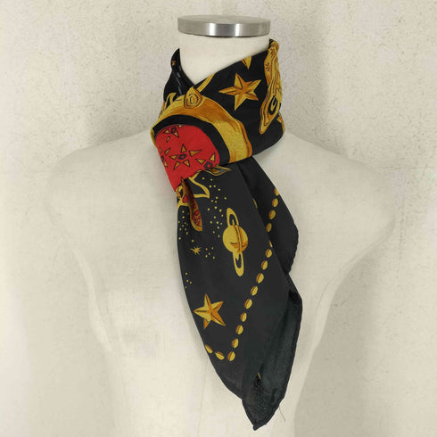 ジャンニヴェルサーチ GIANNI VERSACE 宇宙柄 スカーフ レディース ONE SIZE