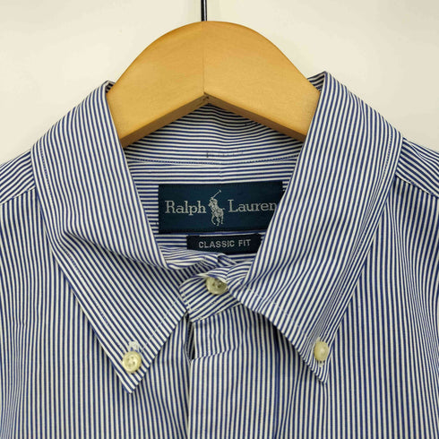 ラルフローレン RALPH LAUREN CLASSICFIT ポニー刺繍 ストライプ L/S ボタンダウン シャツ メンズ JPN:L