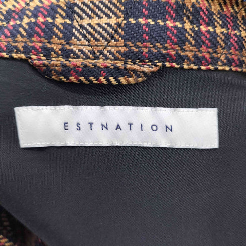 エストネーション ESTNATION ポリエステルタスラン ネルチェックシャツ メンズ JPN:L
