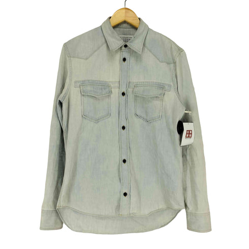 メゾンマルジェラ Maison Margiela 18SS マーブルブリーチシャンブレーシャツ メンズ 41