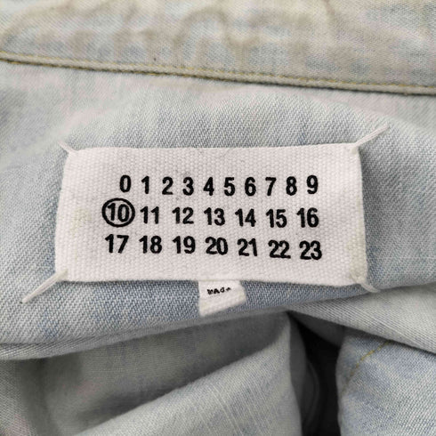 メゾンマルジェラ Maison Margiela 18SS マーブルブリーチシャンブレーシャツ メンズ 41
