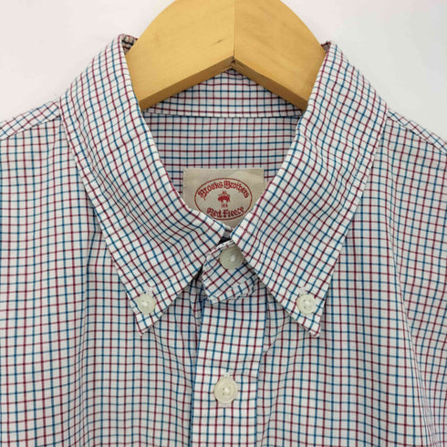 ブルックスブラザーズレッドフリース BROOKS BROTHERS REDFLEECE ワンポイント ボタンダウン チェックシャツ メンズ import:M