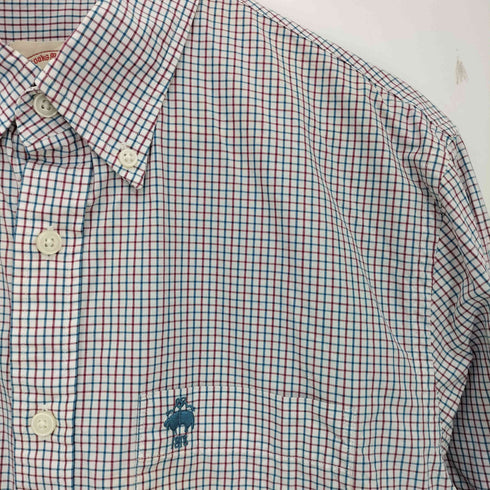 ブルックスブラザーズレッドフリース BROOKS BROTHERS REDFLEECE ワンポイント ボタンダウン チェックシャツ メンズ import:M