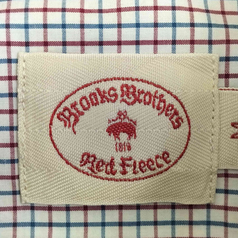 ブルックスブラザーズレッドフリース BROOKS BROTHERS REDFLEECE ワンポイント ボタンダウン チェックシャツ メンズ import:M