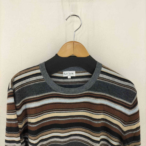 ポールスミスロンドン Paul Smith LONDON レーヨンカシミヤ混 ボーダーニットセーター メンズ JPN:L