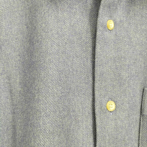 カフェソーホー CAFE SOHO CASHMERE BLEND WOOL カシミヤ混 ウールシャツ メンズ LL