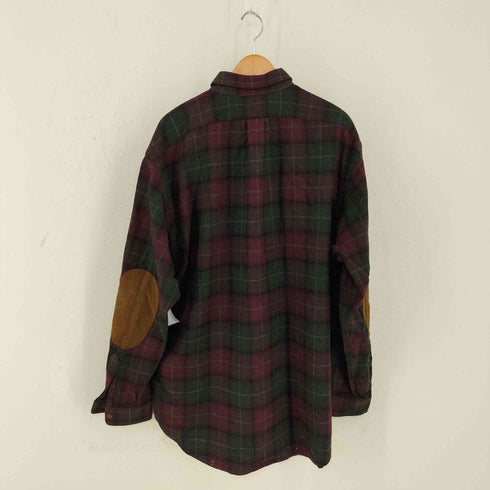 ポロバイラルフローレン Polo by RALPH LAUREN usa製 RICHMOND エルボーパッチ ウールシャツ メンズ JPN:XL