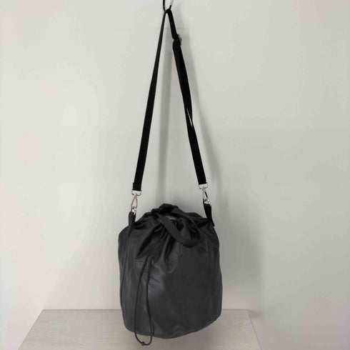 メゾンスペシャル MAISON SPECIAL Vegan Leather Effect Shoulder Drawstring Bag ヴィーガンレザーエフェクト巾着ショルダーバッグ レディース