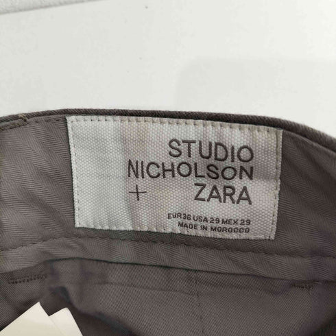 スタジオニコルソン STUDIO NICHOLSON フランネルパンツ タックスラックス メンズ 36
