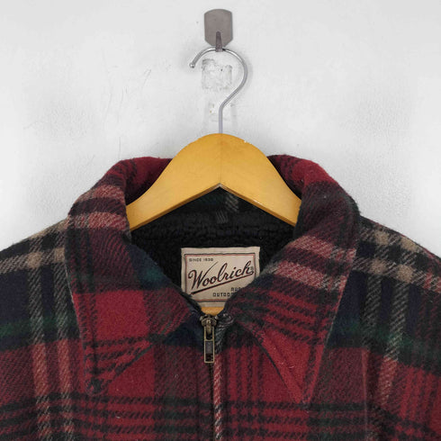 ウールリッチ WOOLRICH 90s USA製 タータンチェック ウールジップジャケット メンズ JPN:L