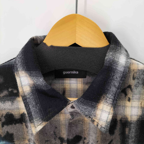 ゲルニカ guernika GRIM REAPER CHECK SHIRT パッチワークオンブレチェックシャツ メンズ import:M
