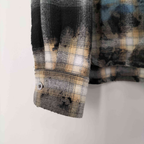 ゲルニカ guernika GRIM REAPER CHECK SHIRT パッチワークオンブレチェックシャツ メンズ import:M