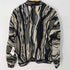 クージー COOGI 90S マルチカラー ジップアップ 3Dニットジャケット メンズ import:M