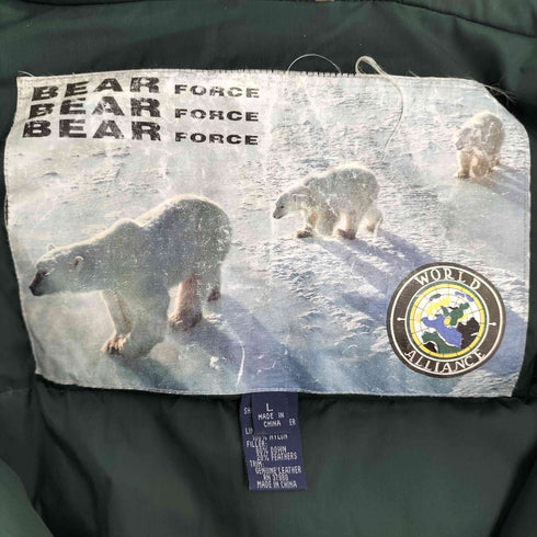 90s BEAR FORCE マルチポケット リフレクター ダウンコート メンズ JPN:L