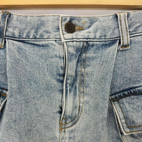 プニュズ PUNYUS 24SS デザインデニムカーゴロングスカート レディース 2