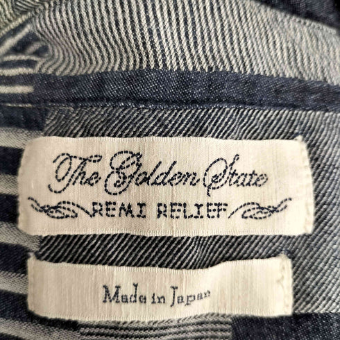 レミレリーフ REMI RELIEF ボーダーパッチワークシャツ レディース FREE