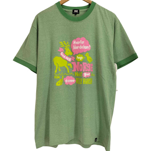 ヘリーハンセン HELLY HANSEN 3Dプリント トリム リンガーTシャツ メンズ JPN:L