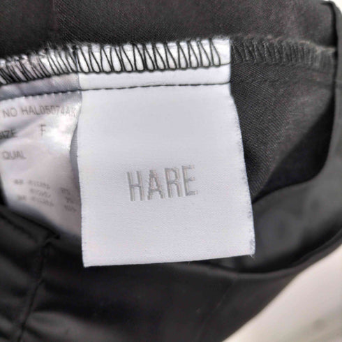 ハレ HARE メッシュ切替バックジップフェイクレザースカート レディース FREE