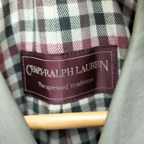 チャップスラルフローレン CHAPS RALPH LAUREN 90S 裏地チェック 比翼 ステンカラーコート メンズ 46