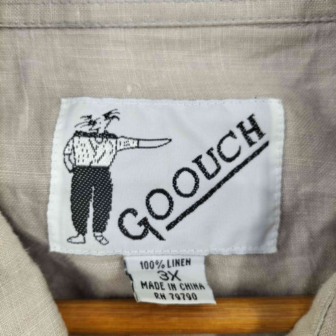グーチ GOOUCH リネン レギュラーカラーシャツ メンズ 3X