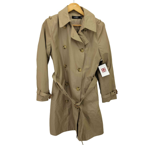 ローレンラルフローレン LAUREN RALPH LAUREN コットンポリ ベルテッド トレンチコート レディース import:M