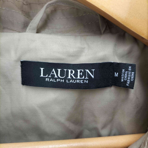 ローレンラルフローレン LAUREN RALPH LAUREN コットンポリ ベルテッド トレンチコート レディース import:M