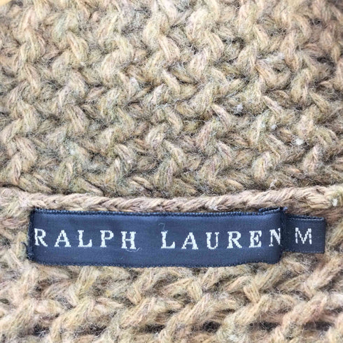ラルフローレン RALPH LAUREN ウールニット ショールカラーカーディガン レディース import:M