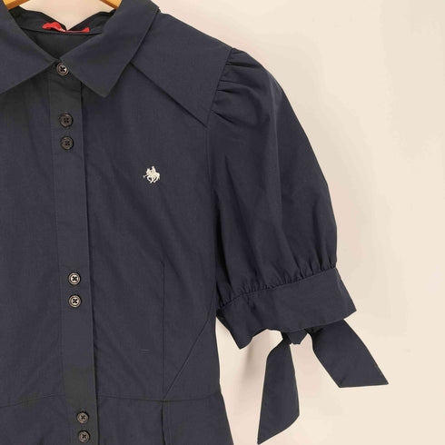 ダズリン dazzlin POLO BCS ヘムレイヤード シャツ ワンピース レディース JPN:M