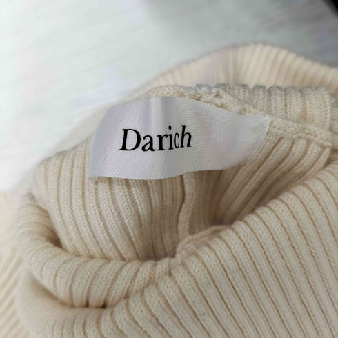 ダーリッチ Darich 23AW バイカラー リボン デザイン ニット ミニ ワンピース レディース FREE