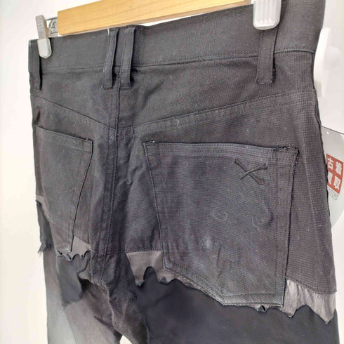 ロエン Roen カウレザー グラデーション グレンチェック 切替 Dカン スリム スキニー パンツ メンズ 30
