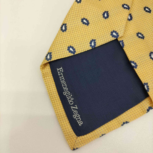 エルメネジルドゼニア Ermenegildo Zegna イタリア製 総柄 シルク100% ネクタイ メンズ