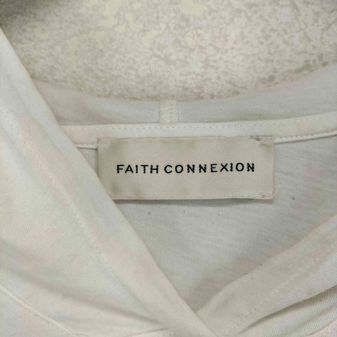 フェイスコネクション FAITH CONNEXION クロス総柄 フーデッドロング 半袖パーカー メンズ M