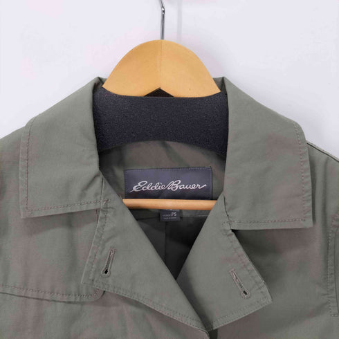 エディーバウアー Eddie Bauer コットン ナイロン ダブル ステンカラー コート レディース PS