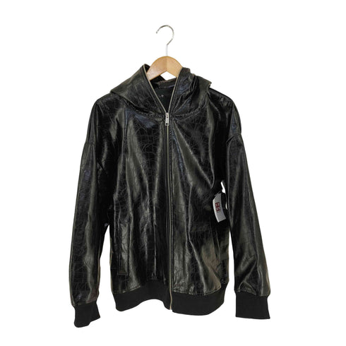ノーアイディー NO ID. シンセティックレザーフーデッドBLZ メンズ ONE SIZE