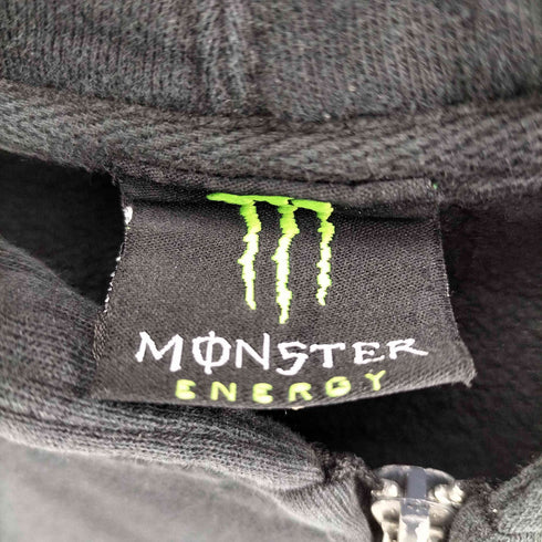 MONSTER ロゴ 刺繍 総柄 ジップアップ パーカー メンズ