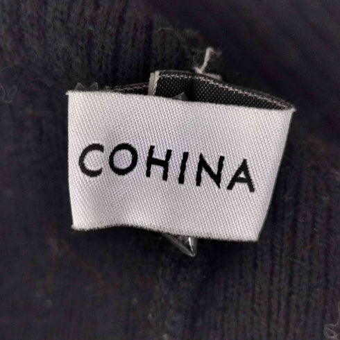 コヒナ COHINA スリットゴールドボタンリブニット レディース FREE