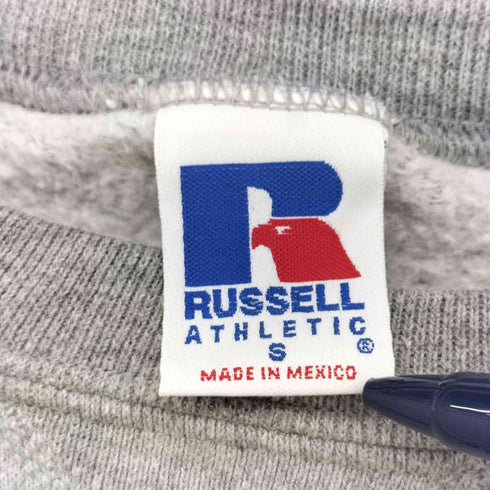 ラッセルアスレチック RUSSELL ATHLETIC 80-90S メキシコ製 カレッジ刺繍 Vガゼット 裏起毛 スウェット トレーナー メンズ import:S