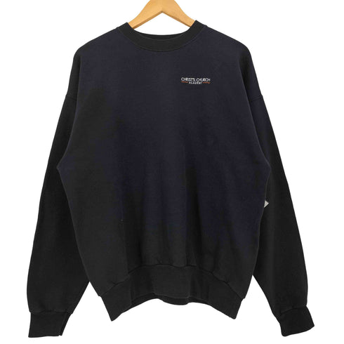 00S Hanes ボディ カレッジロゴ 刺繍 クルーネック スウェット トレーナー メンズ