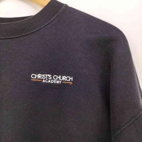 00S Hanes ボディ カレッジロゴ 刺繍 クルーネック スウェット トレーナー メンズ